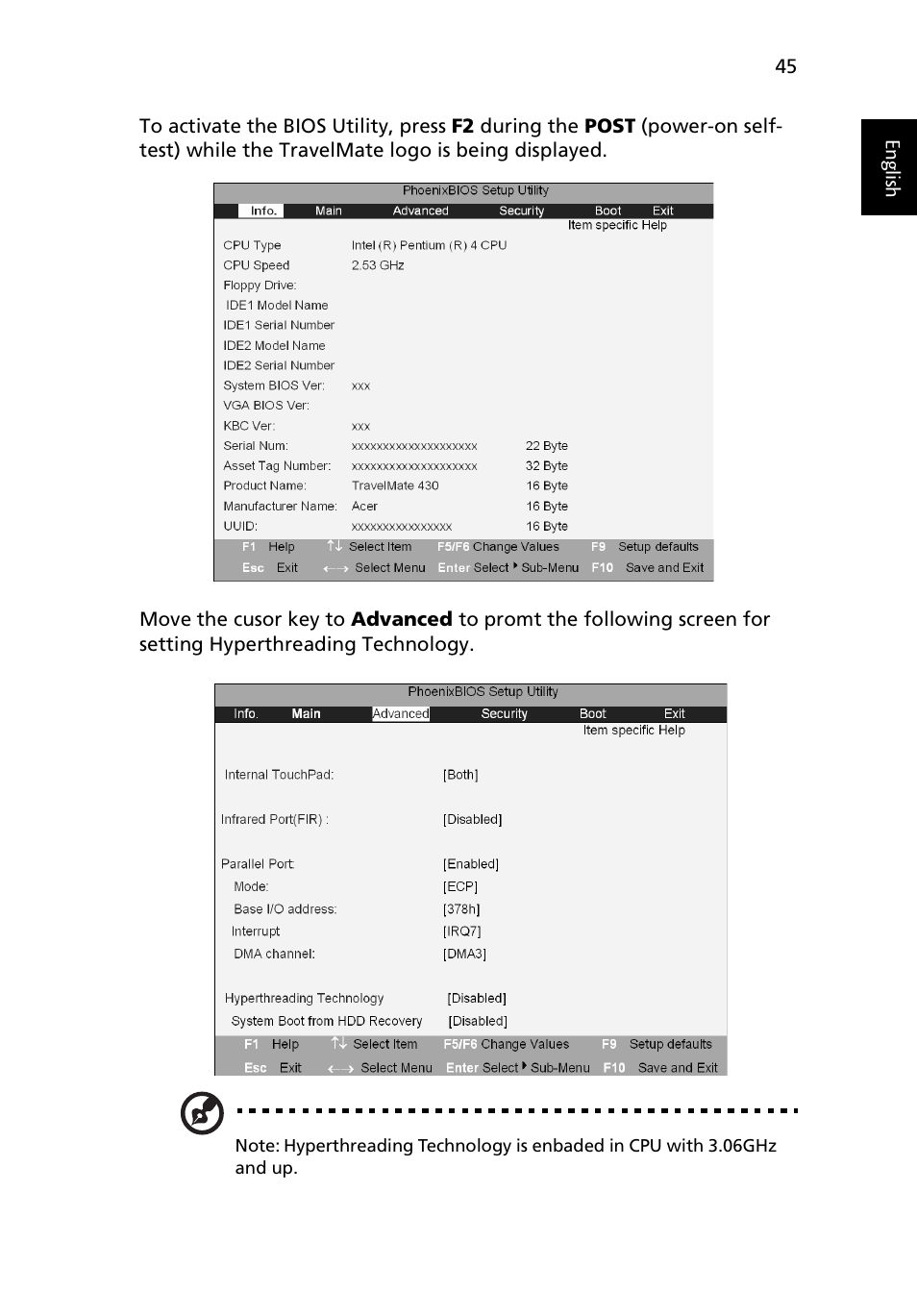 Acer TravelMate 430 User Manual | Page 53 / 80