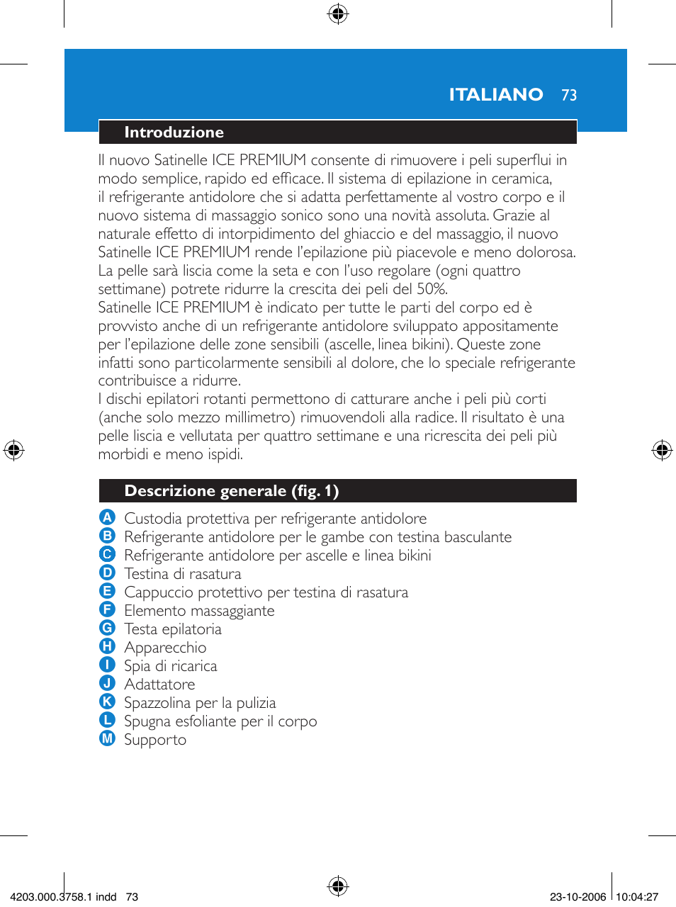 Philips Satinelle Epilierer User Manual | Page 73 / 132