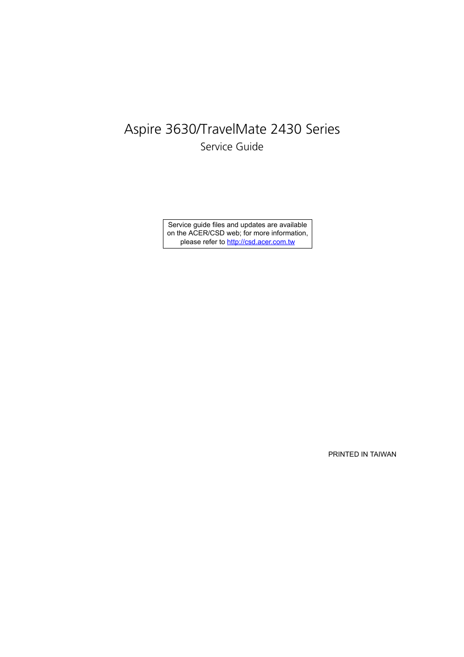 Acer 2430 User Manual | 107 pages