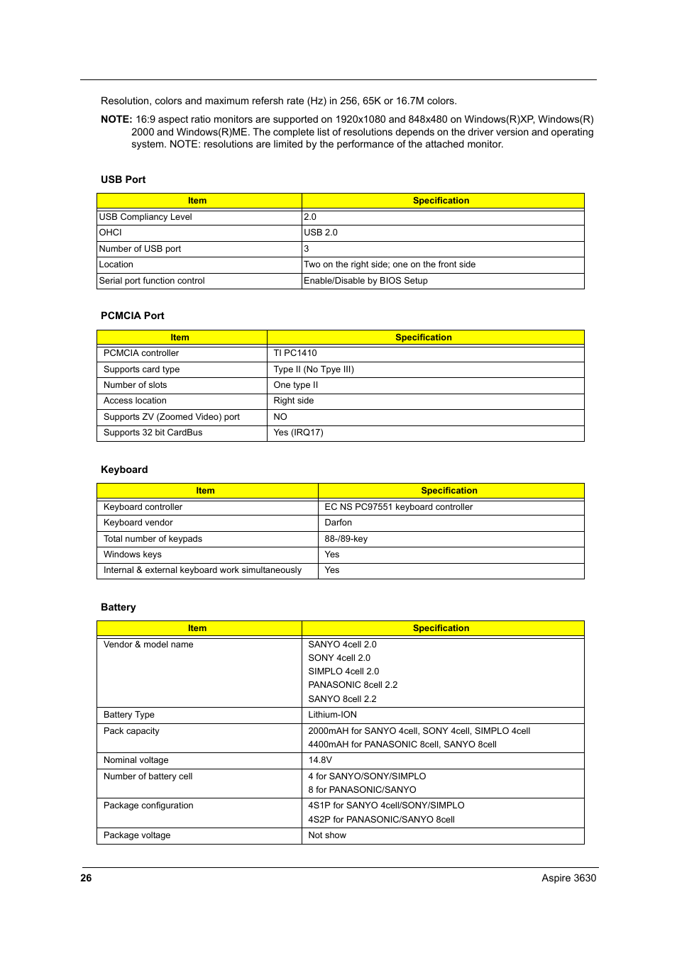 Acer 2430 User Manual | Page 31 / 107