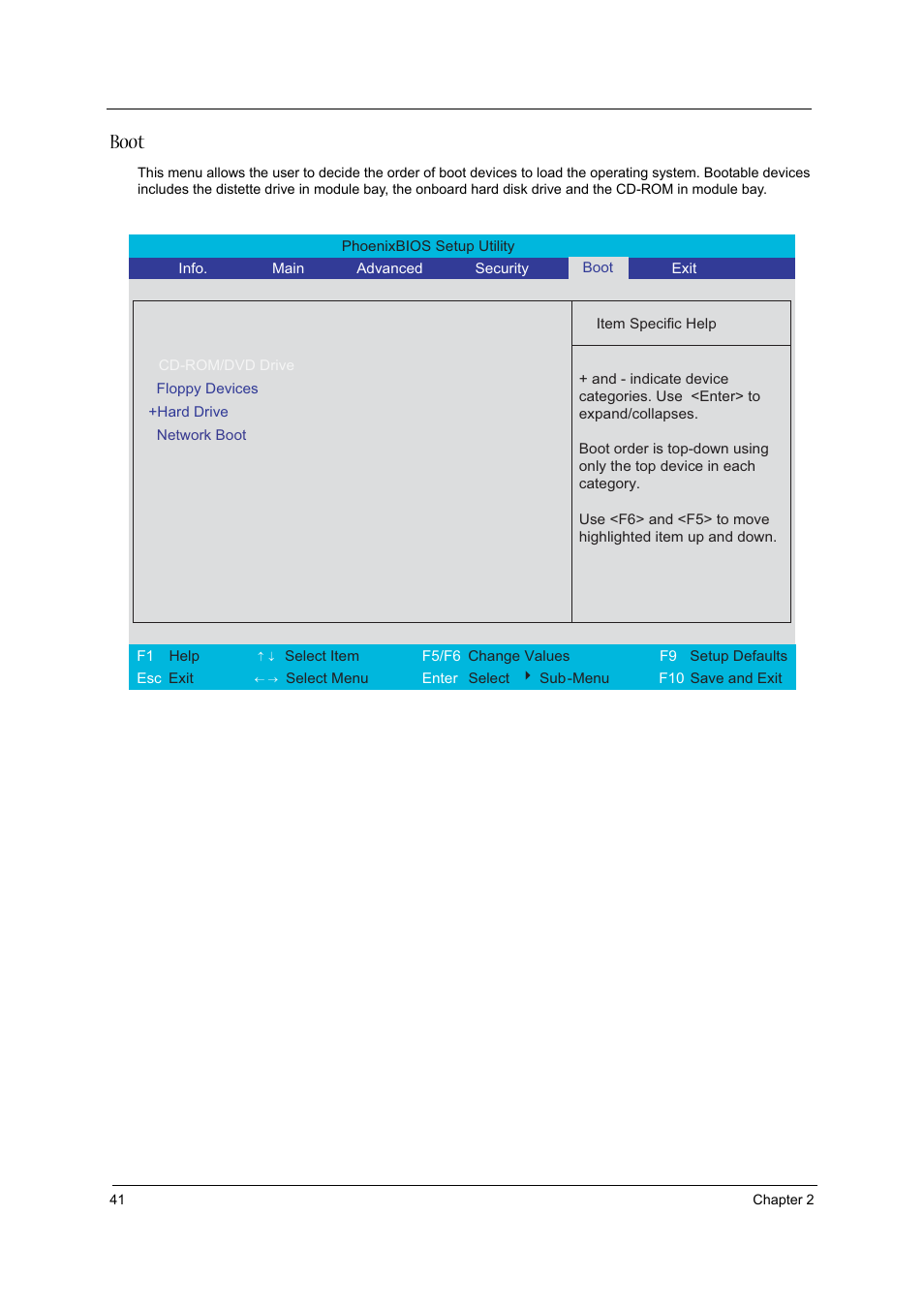 Boot | Acer 2430 User Manual | Page 46 / 107