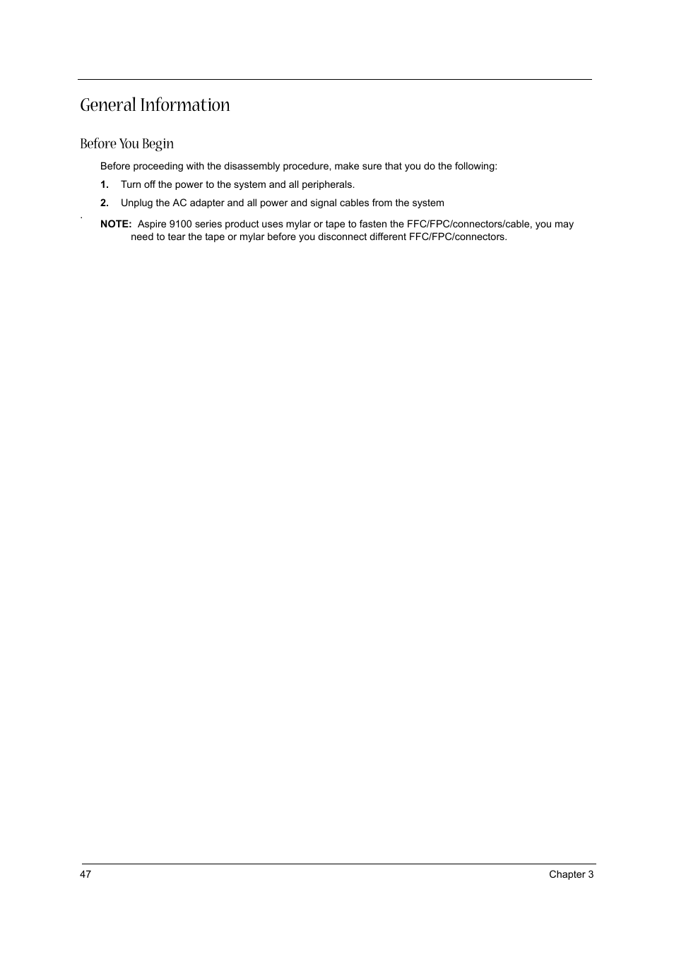General information, Before you begin | Acer 2430 User Manual | Page 52 / 107
