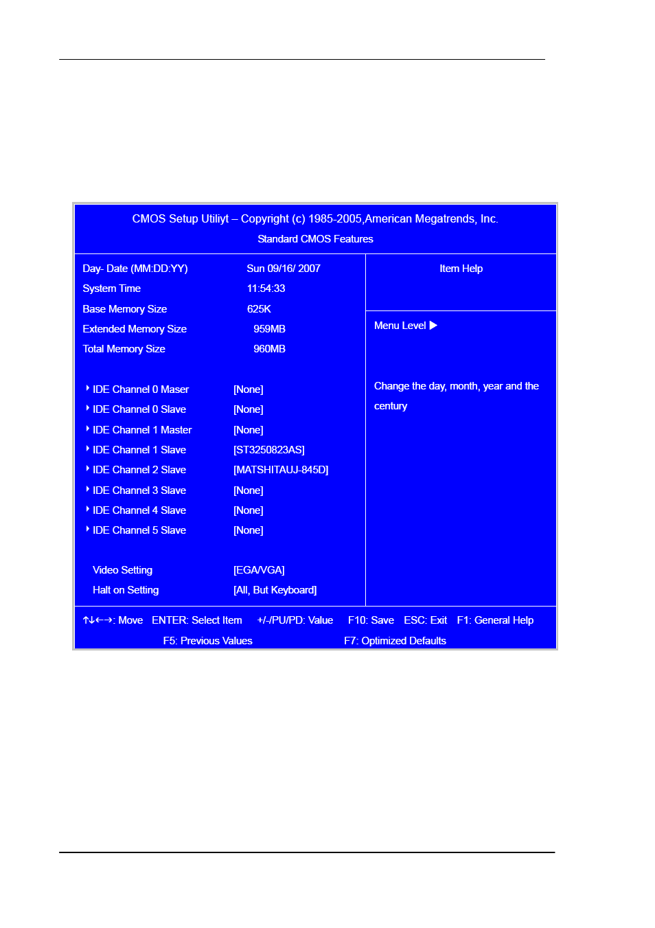 Standard cmos setup | Acer Aspire M5640 User Manual | Page 30 / 89