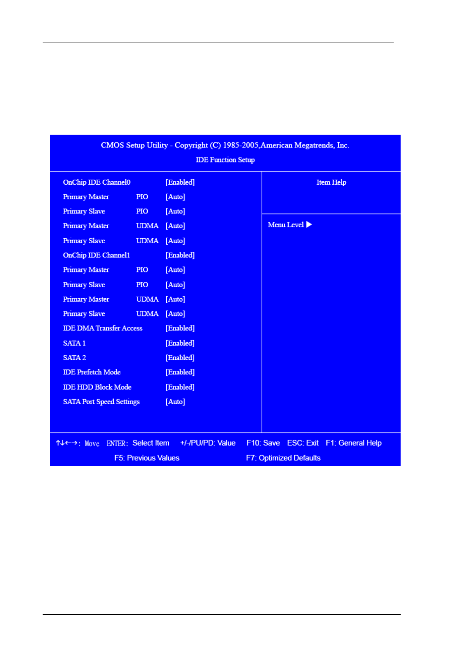 Integrated peripherals-ide function setup | Acer Aspire M5640 User Manual | Page 38 / 89