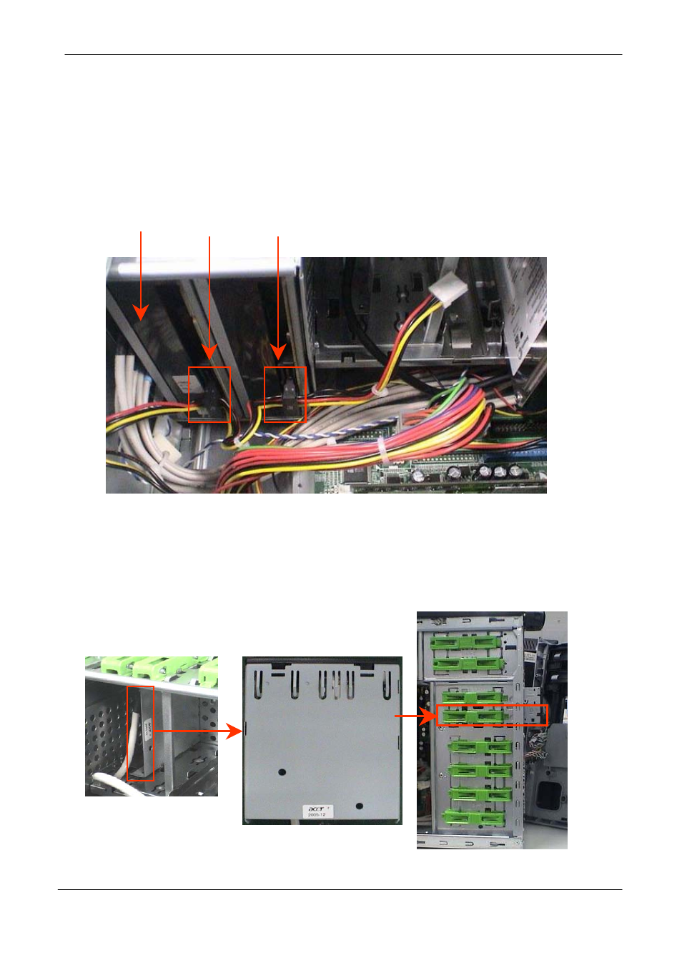 Remove odd power cable, Remove card reader | Acer Aspire M5640 User Manual | Page 68 / 89