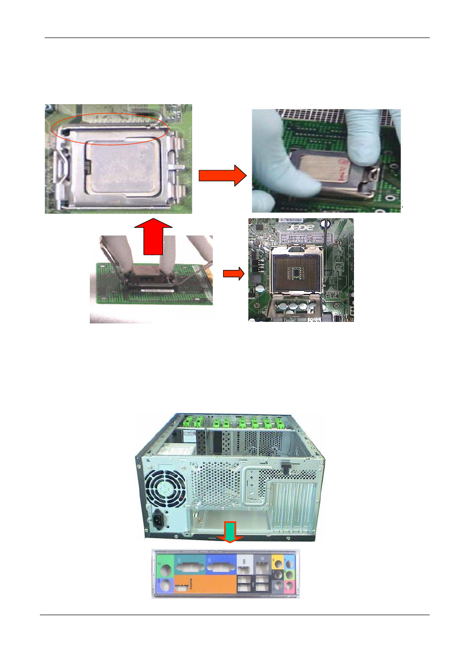 Remove cpu, Remove i/o shielding | Acer Aspire M5640 User Manual | Page 75 / 89