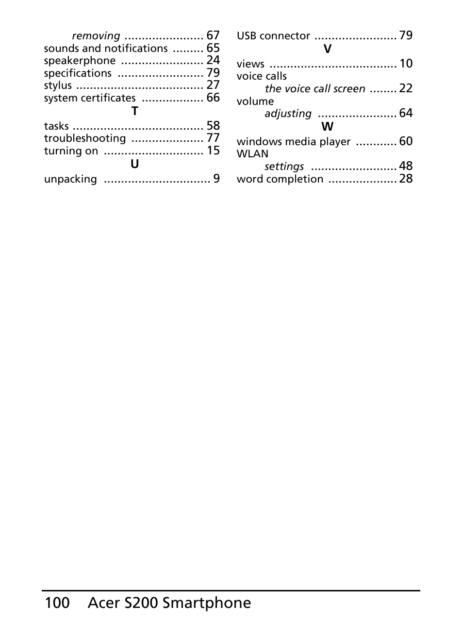 Acer S200 User Manual | Page 100 / 100