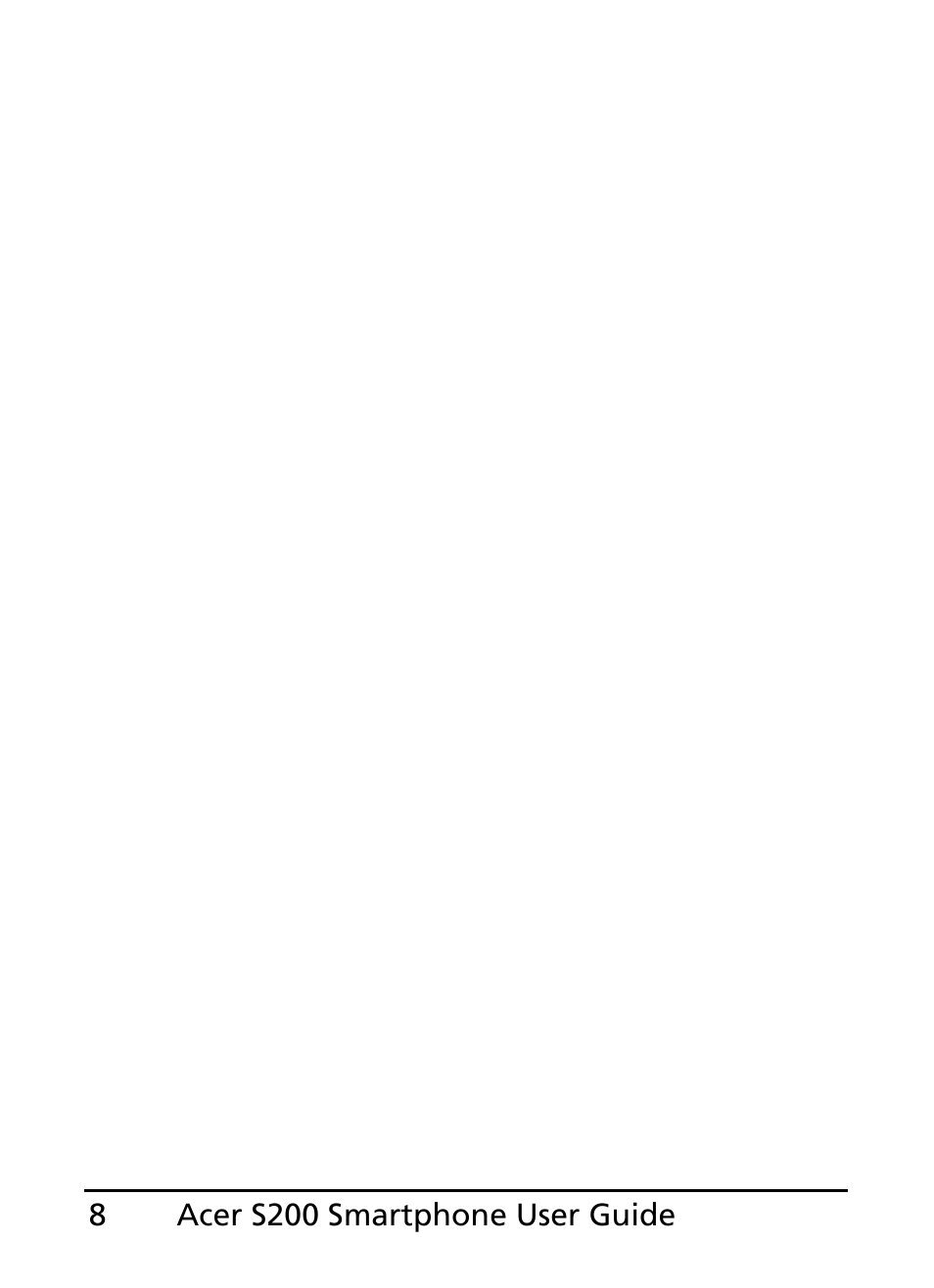 Acer S200 User Manual | Page 8 / 100