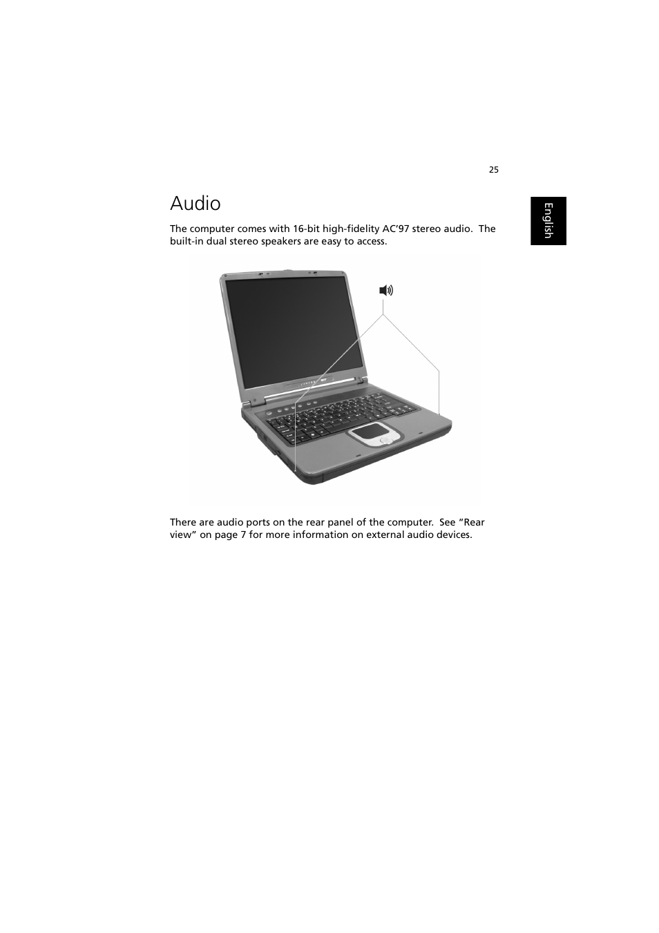 Audio | Acer 240 User Manual | Page 33 / 92