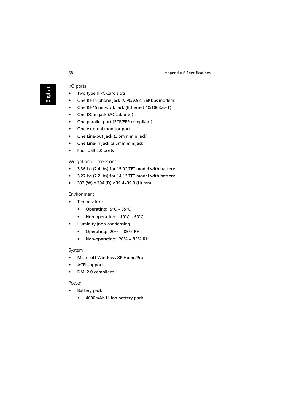 Acer 240 User Manual | Page 76 / 92