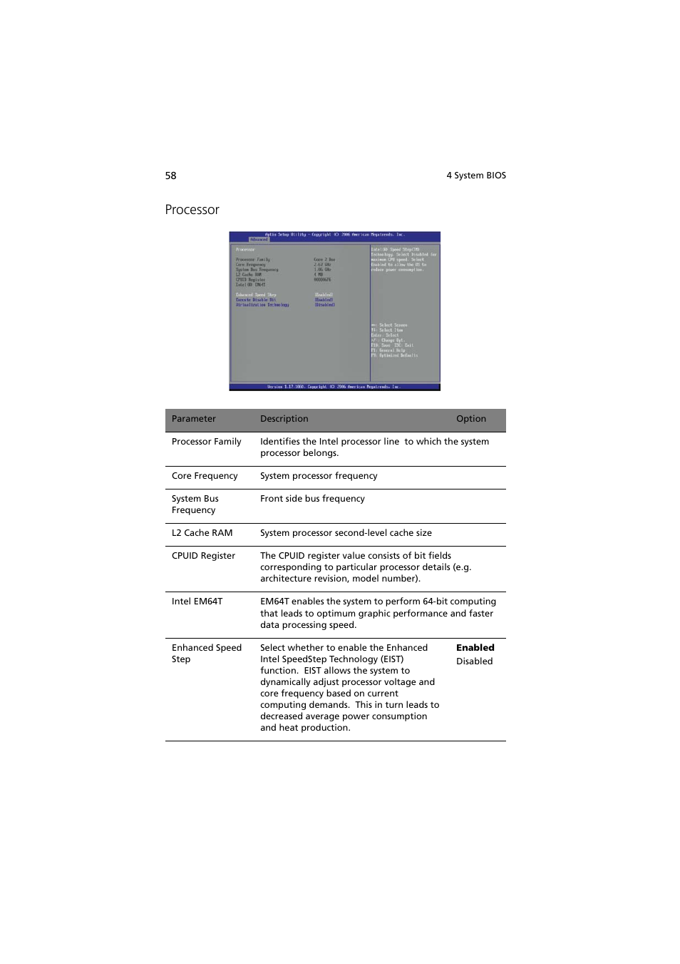 Processor | Acer Altos G330 Series User Manual | Page 76 / 134