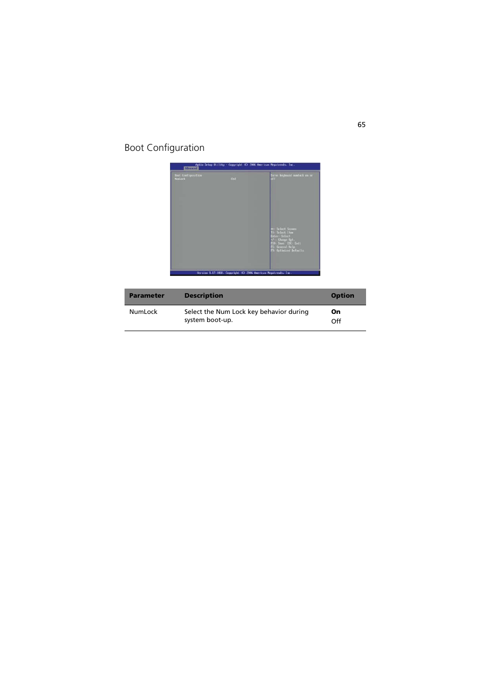 Boot configuration | Acer Altos G330 Series User Manual | Page 83 / 134