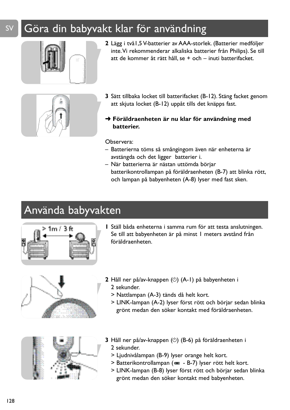 Philips DECT Babyphone User Manual | Page 128 / 184