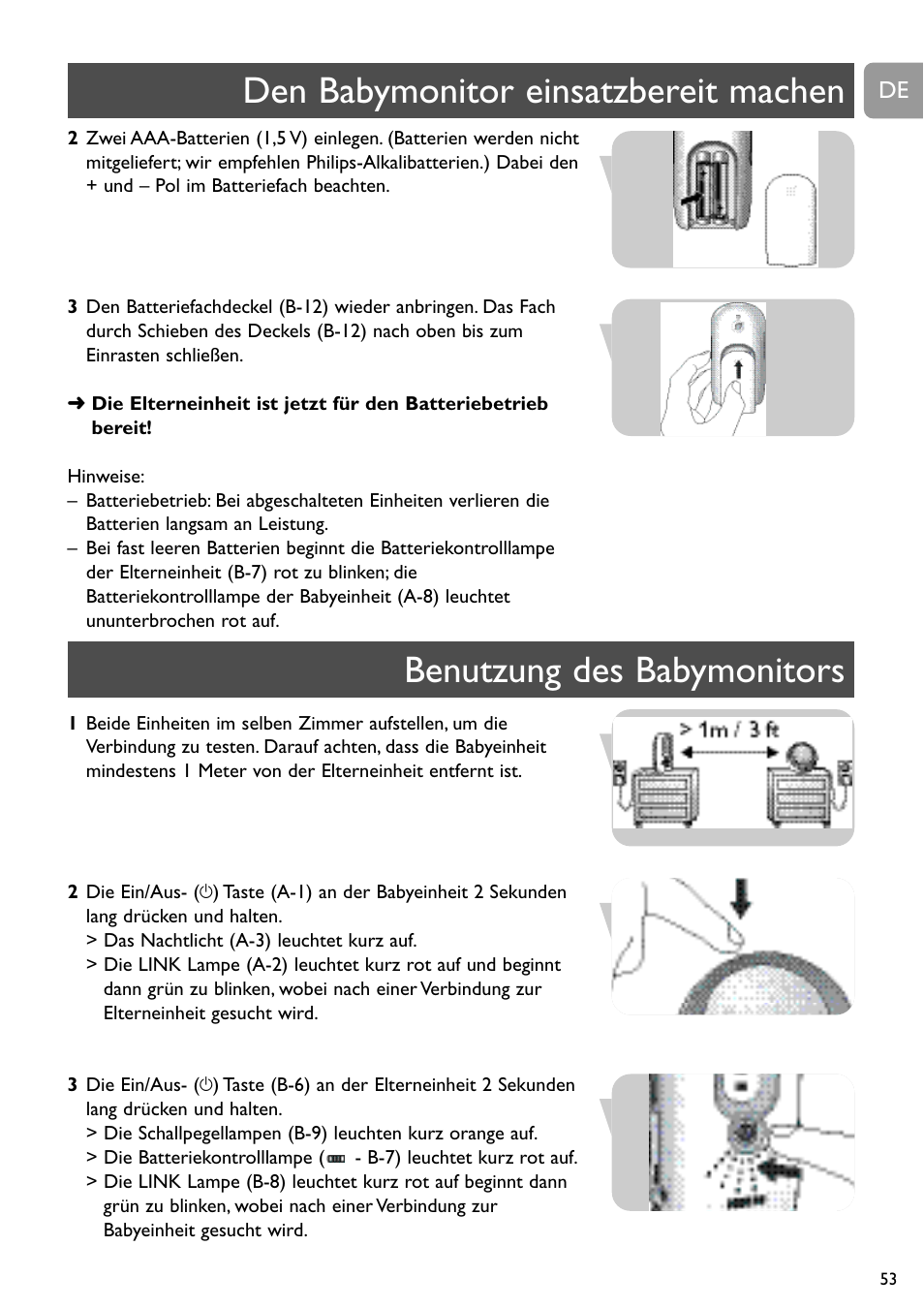 Philips DECT Babyphone User Manual | Page 53 / 184