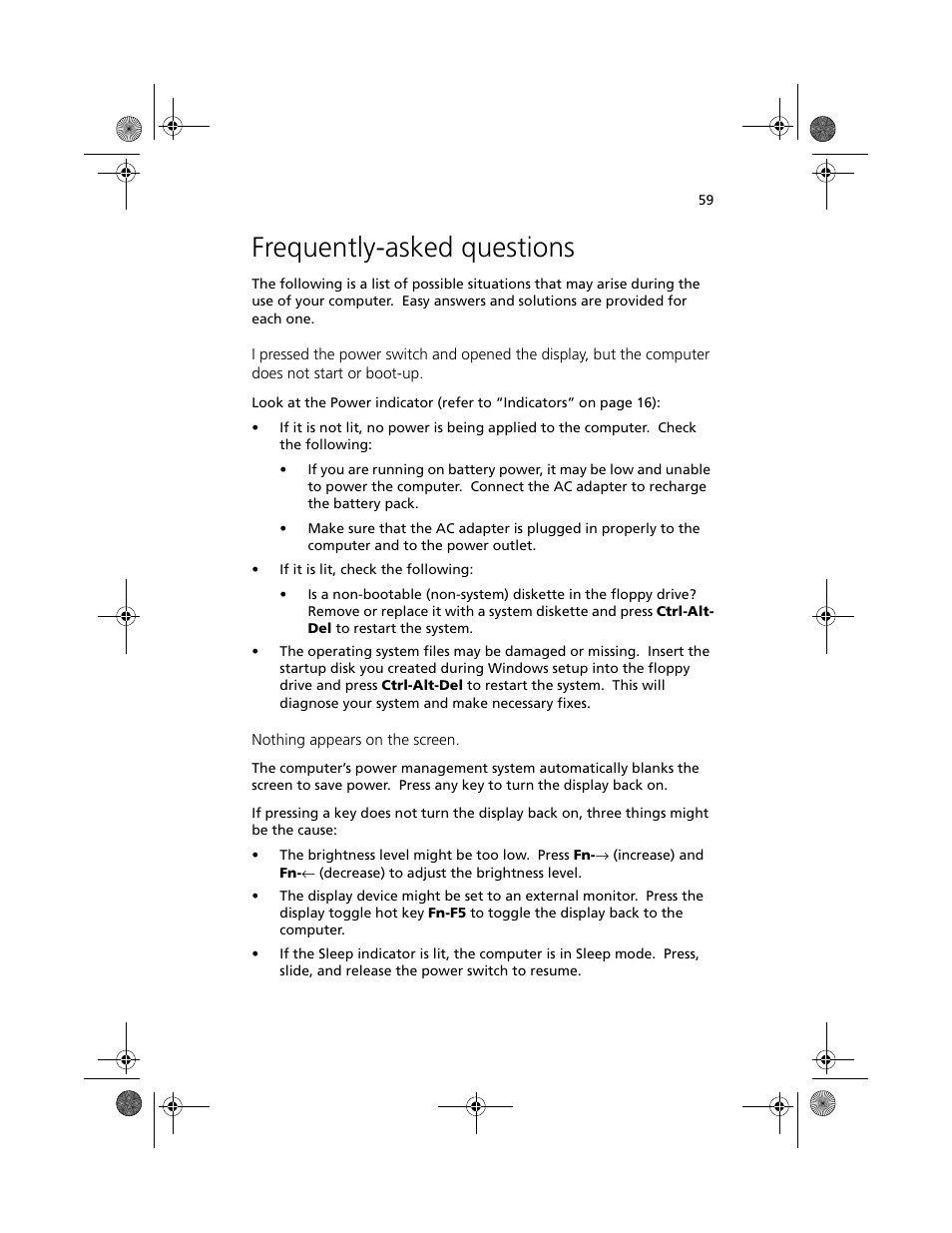 Frequently-asked questions | Acer 100 Series User Manual | Page 69 / 94