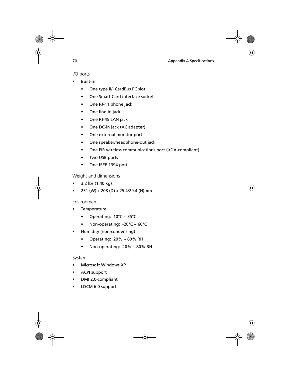 Acer 100 Series User Manual | Page 80 / 94