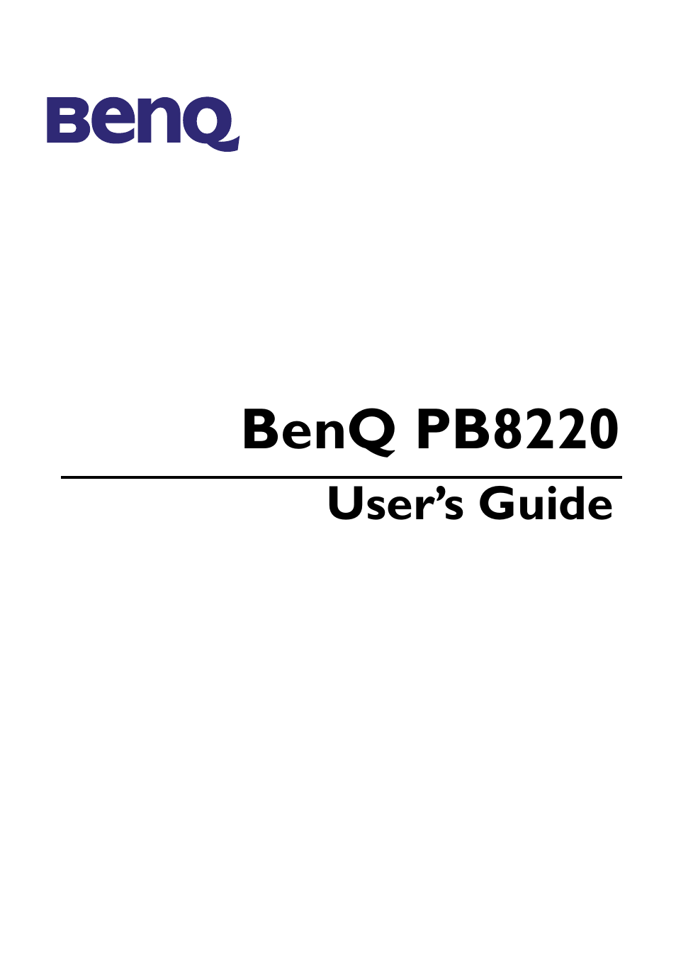 Acer PB8220 User Manual | 33 pages