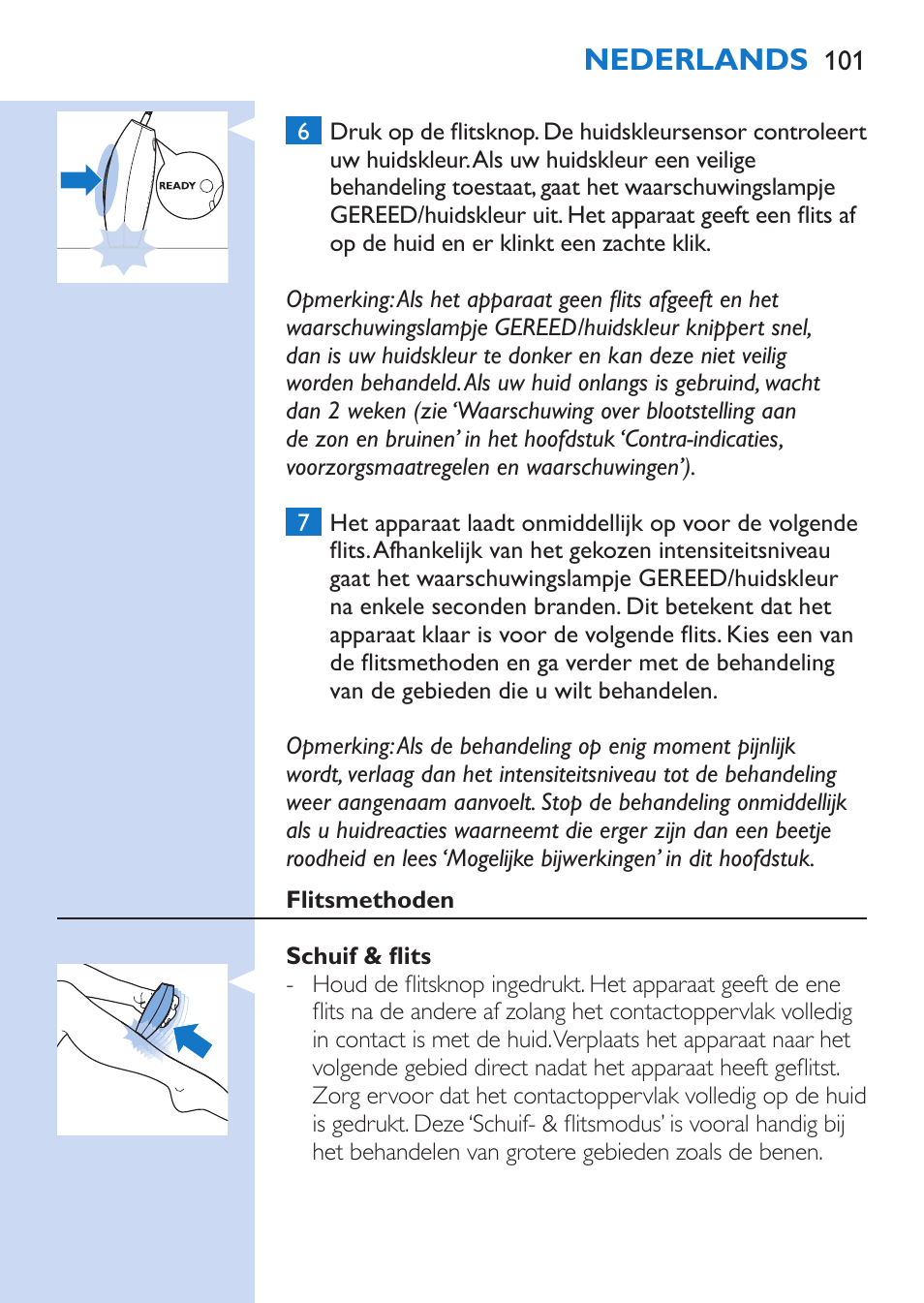 Nederlands | Philips Lumea Comfort IPL Haarentfernungssystem User Manual | Page 101 / 110