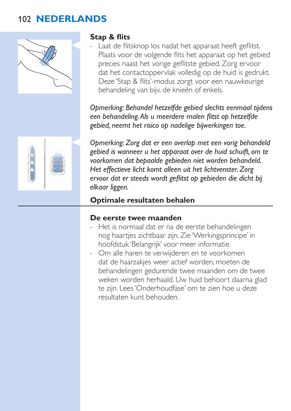 Nederlands | Philips Lumea Comfort IPL Haarentfernungssystem User Manual | Page 102 / 110