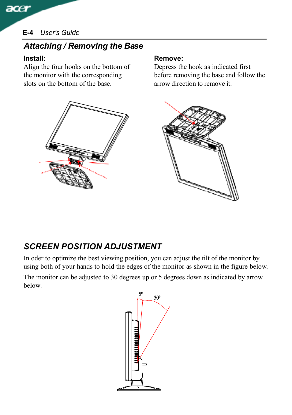 Acer AL1702 User Manual | Page 6 / 17