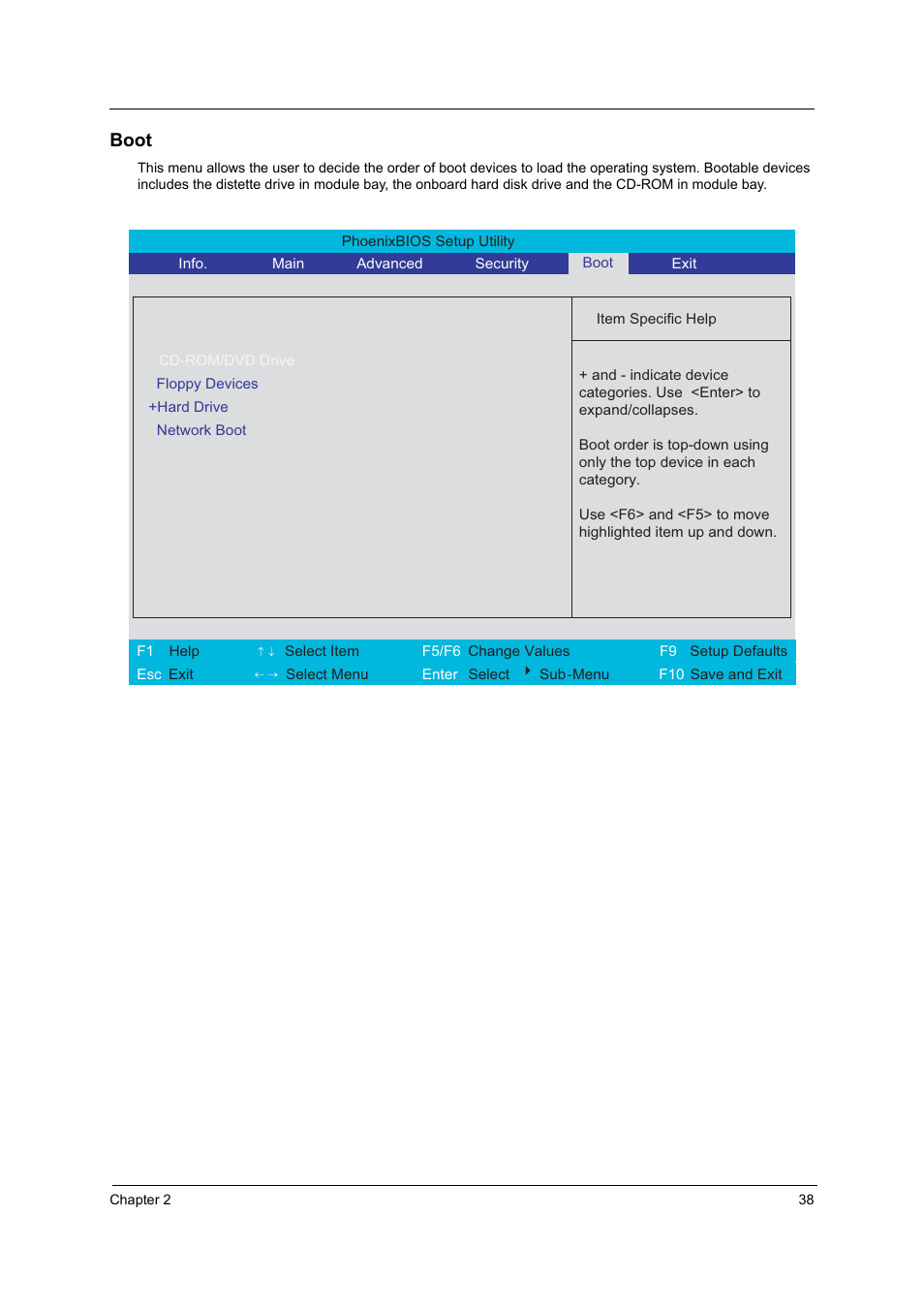 Boot | Acer 4060 User Manual | Page 47 / 99