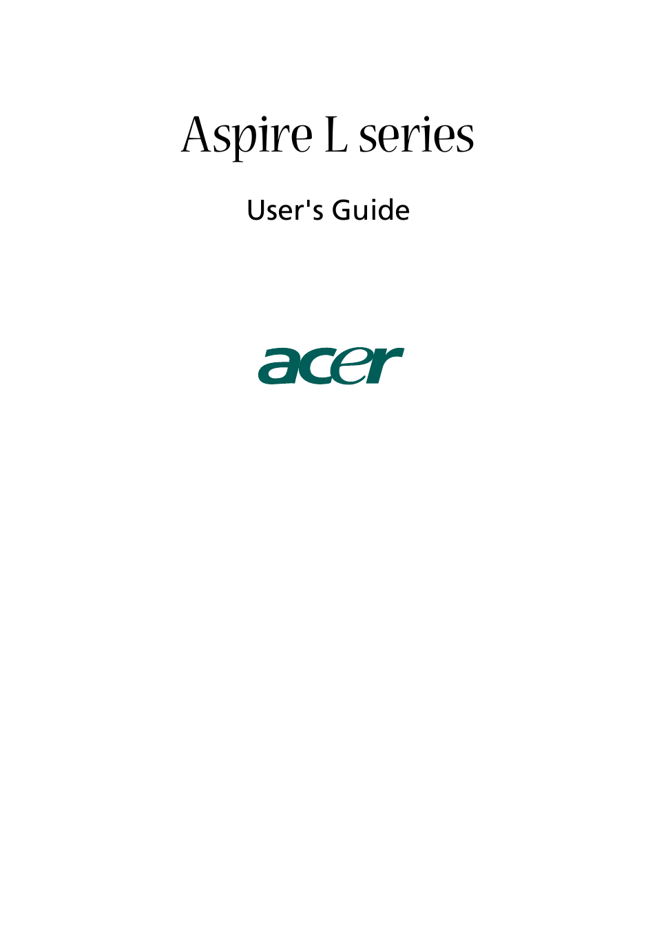 Acer Aspire L series User Manual | 22 pages