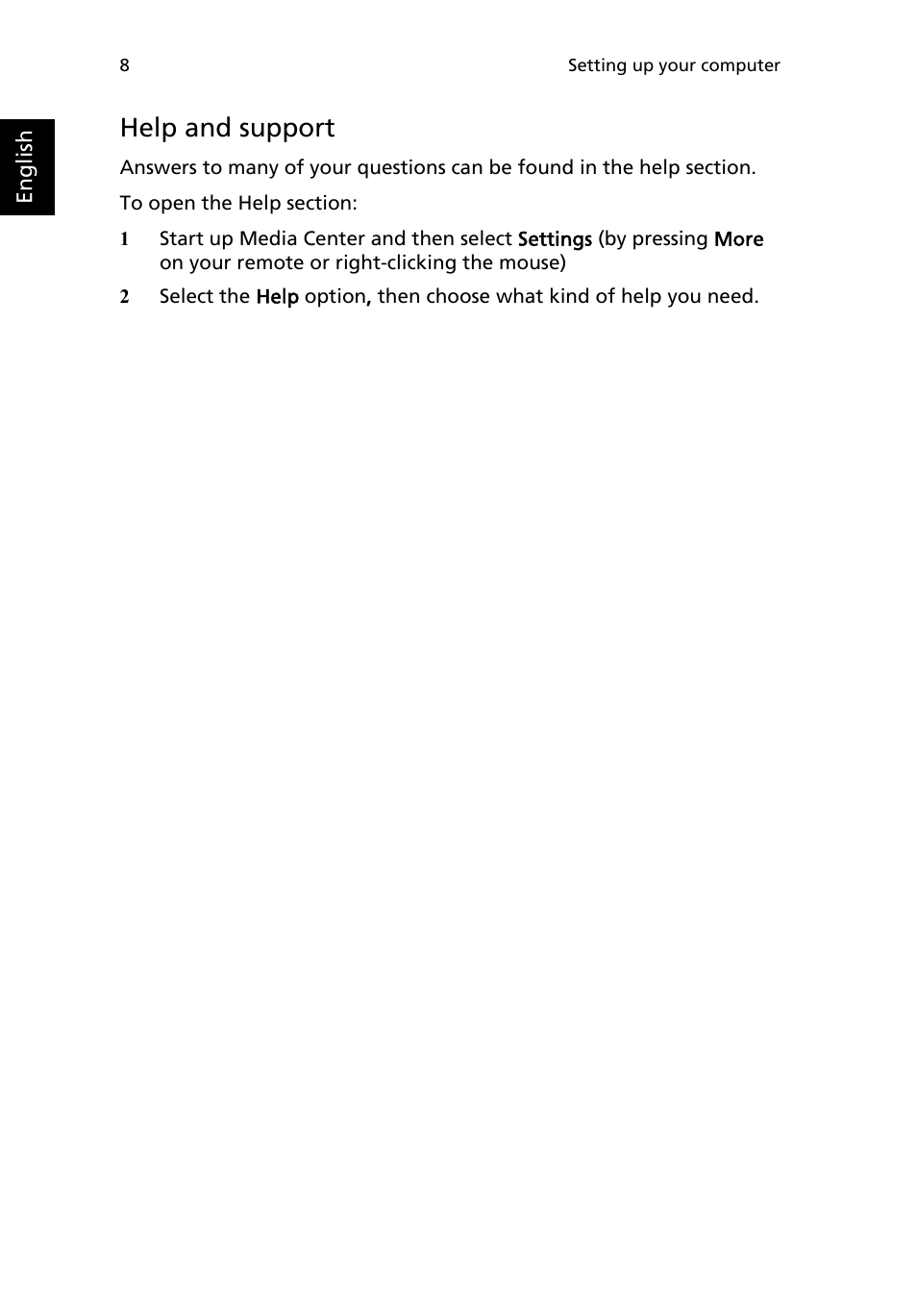 Help and support | Acer Aspire L series User Manual | Page 12 / 22