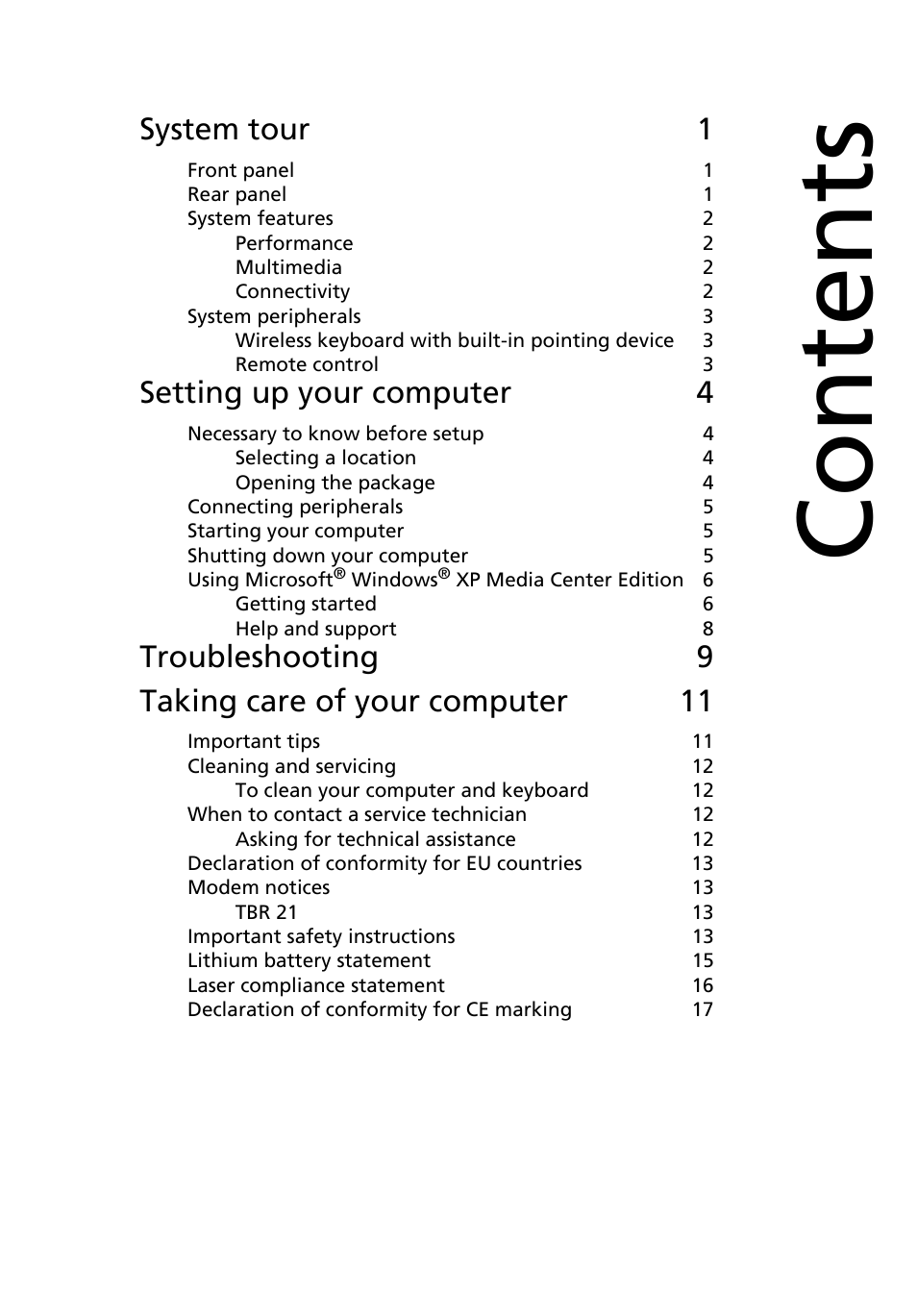 Acer Aspire L series User Manual | Page 3 / 22