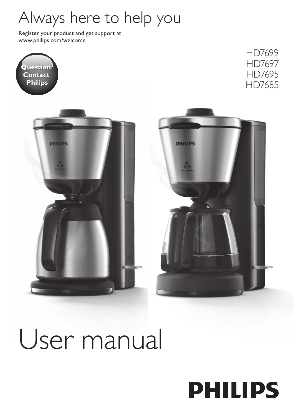 Philips Intense Kaffeemaschine User Manual | 68 pages