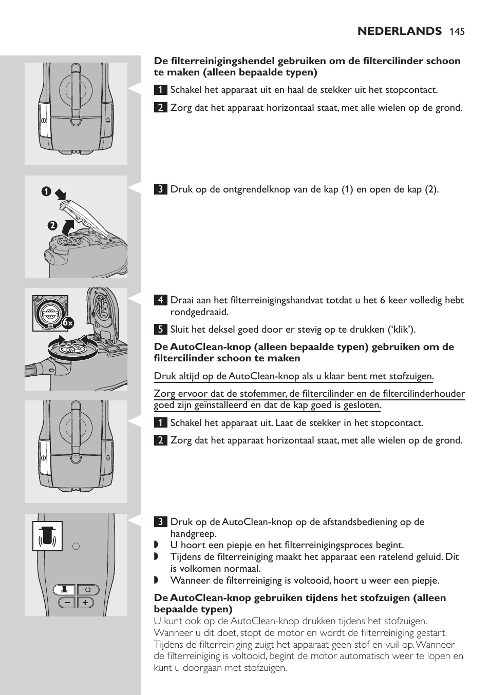 Philips ErgoFit Beutelloser Staubsauger User Manual | Page 145 / 218