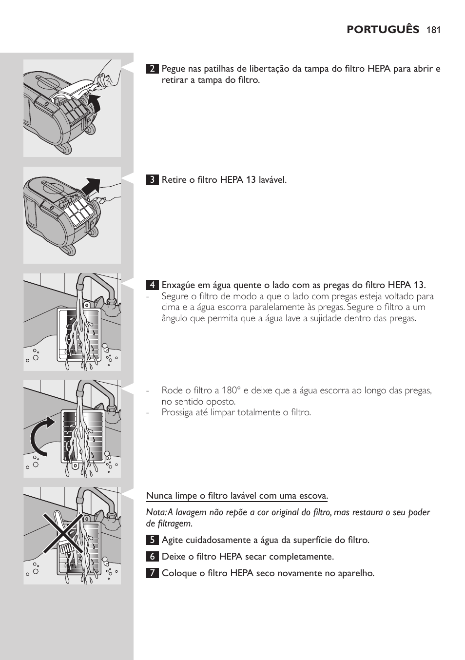 Philips ErgoFit Beutelloser Staubsauger User Manual | Page 181 / 218