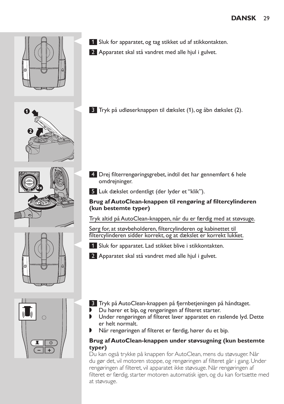 Philips ErgoFit Beutelloser Staubsauger User Manual | Page 29 / 218