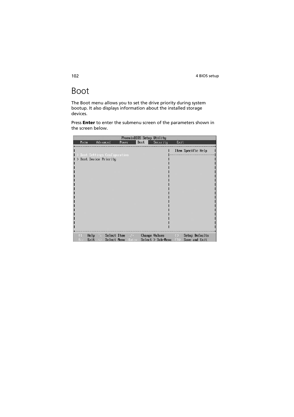 Boot | Acer Altos G5350 Series User Manual | Page 112 / 164