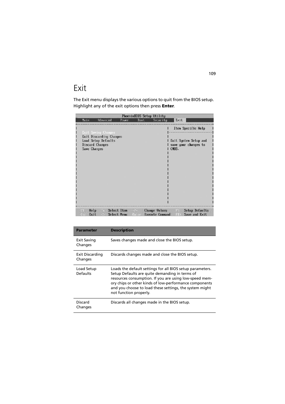 Exit | Acer Altos G5350 Series User Manual | Page 119 / 164