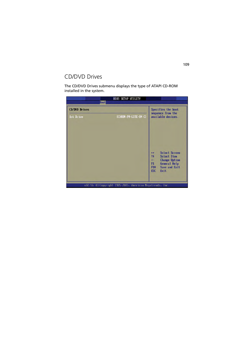 Cd/dvd drives | Acer Altos G530 Series User Manual | Page 119 / 190