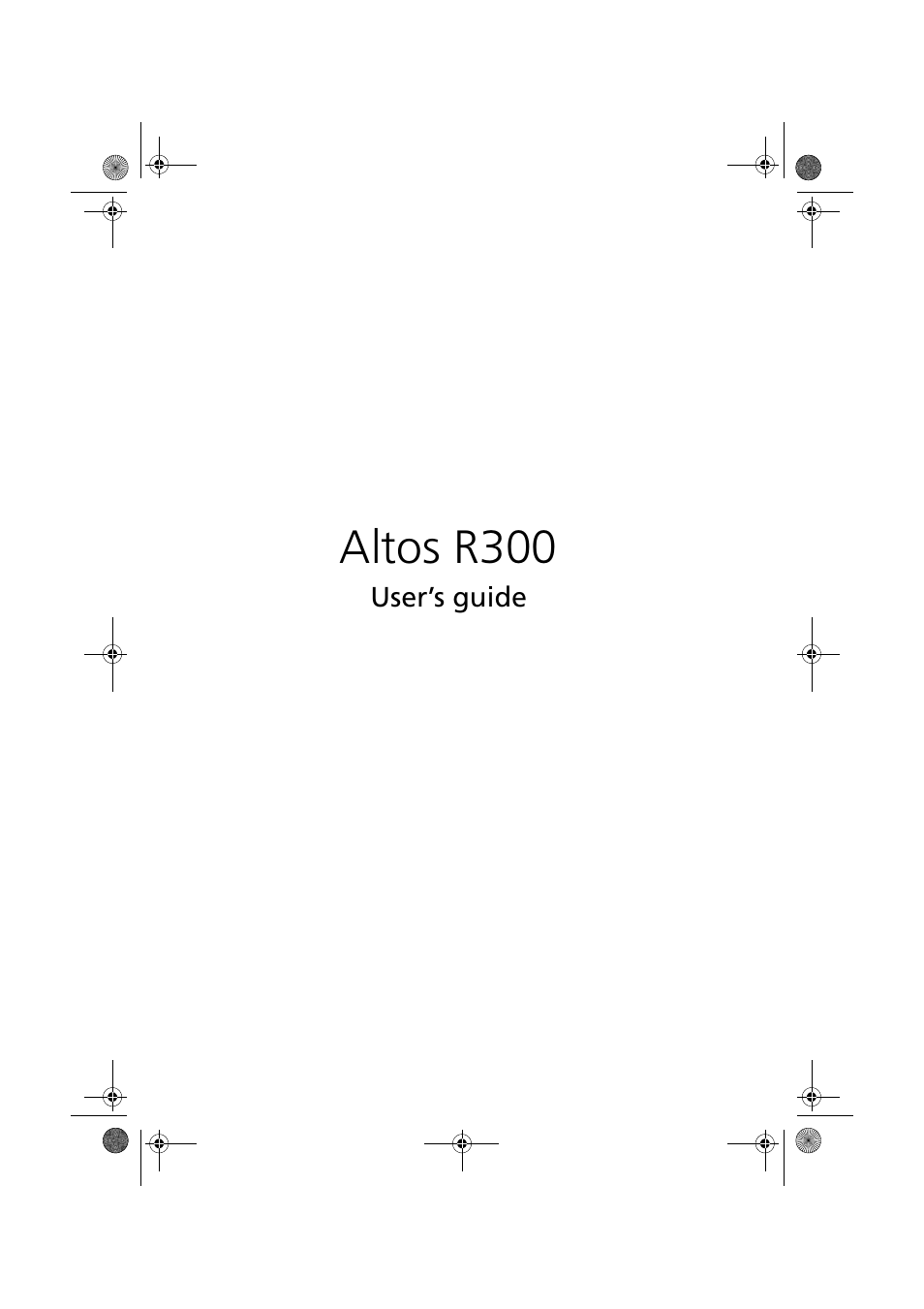 Acer Altos R300 User Manual | 130 pages