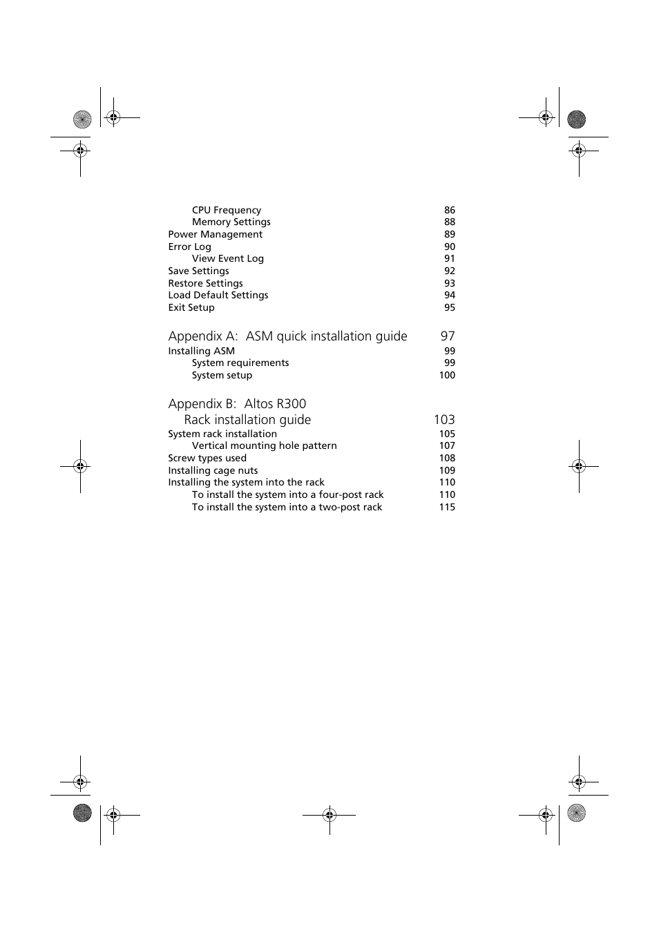 Appendix a: asm quick installation guide 97 | Acer Altos R300 User Manual | Page 13 / 130