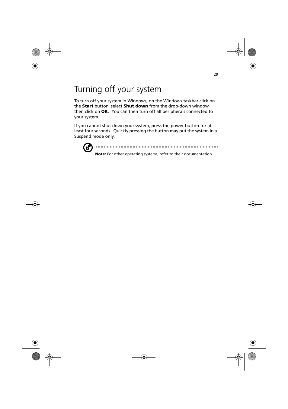 Turning off your system | Acer Altos R300 User Manual | Page 43 / 130