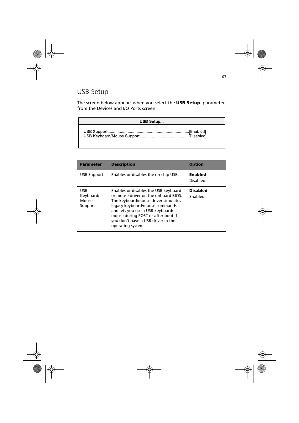 Usb setup | Acer Altos R300 User Manual | Page 81 / 130