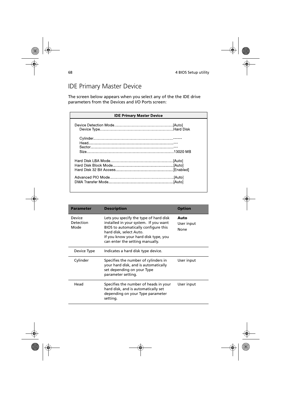 Ide primary master device | Acer Altos R300 User Manual | Page 82 / 130