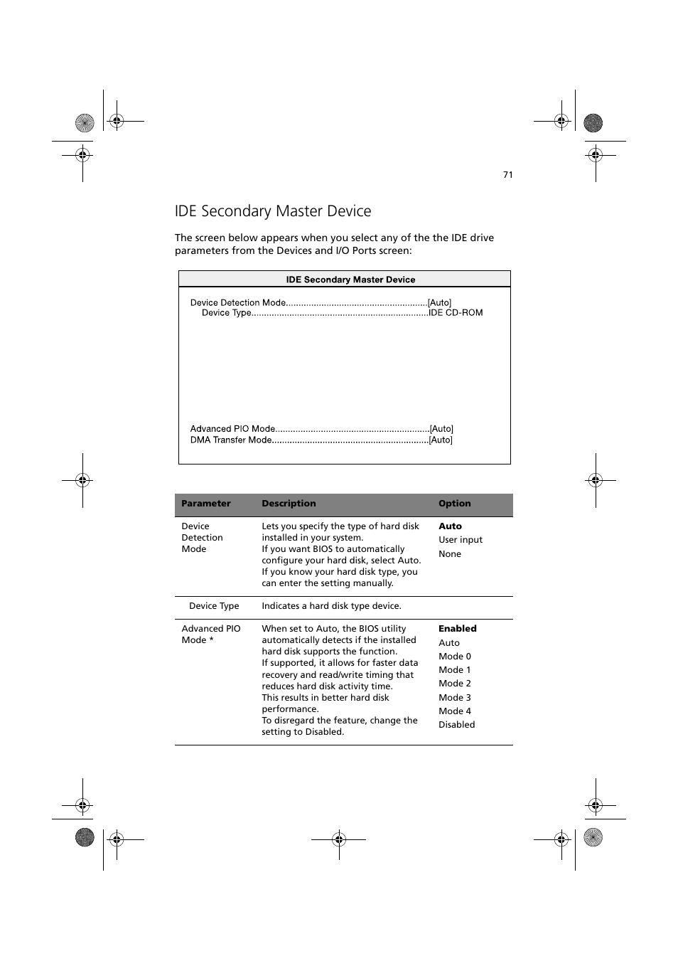 Ide secondary master device | Acer Altos R300 User Manual | Page 85 / 130