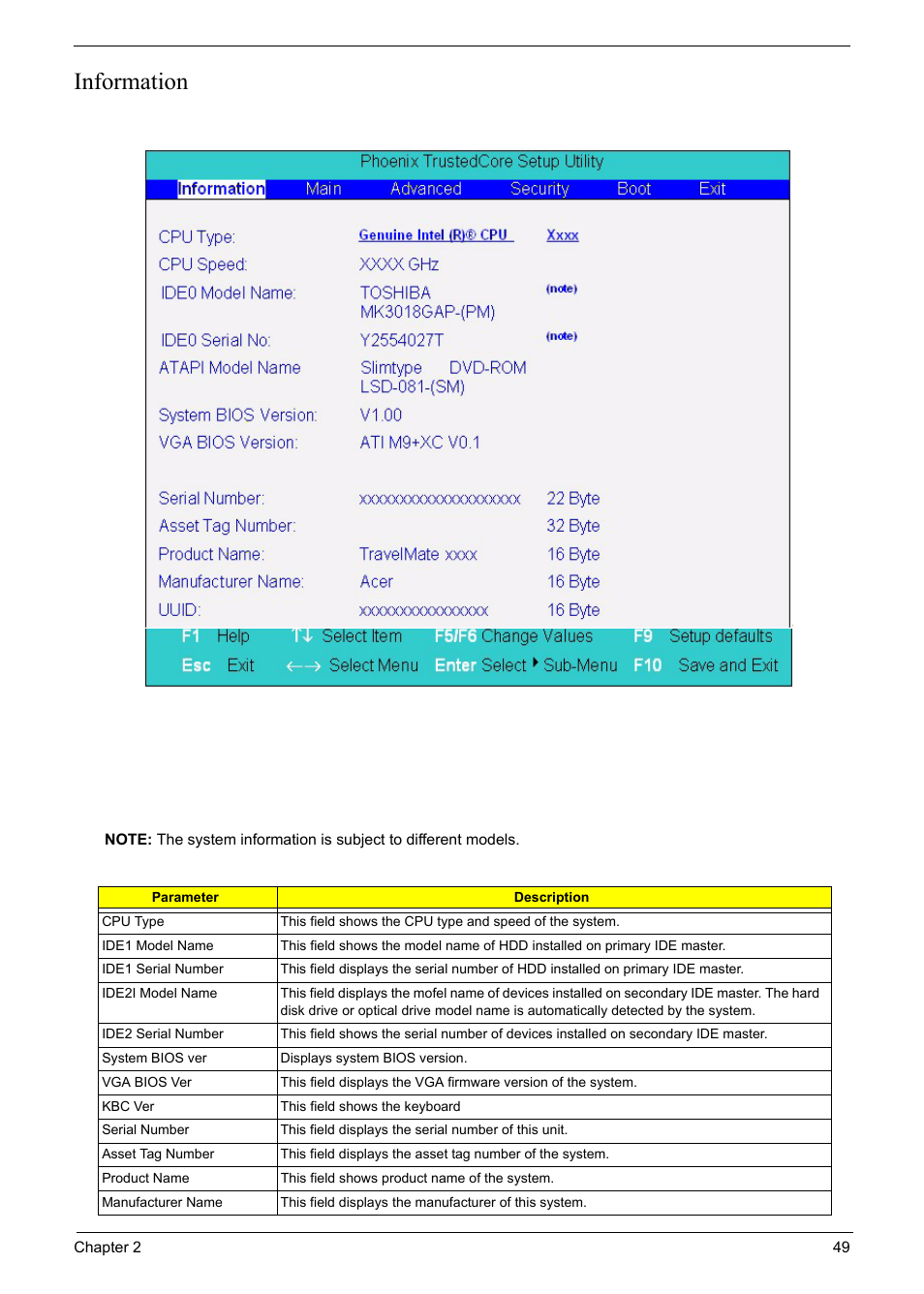 Information | Acer 6920 User Manual | Page 49 / 124