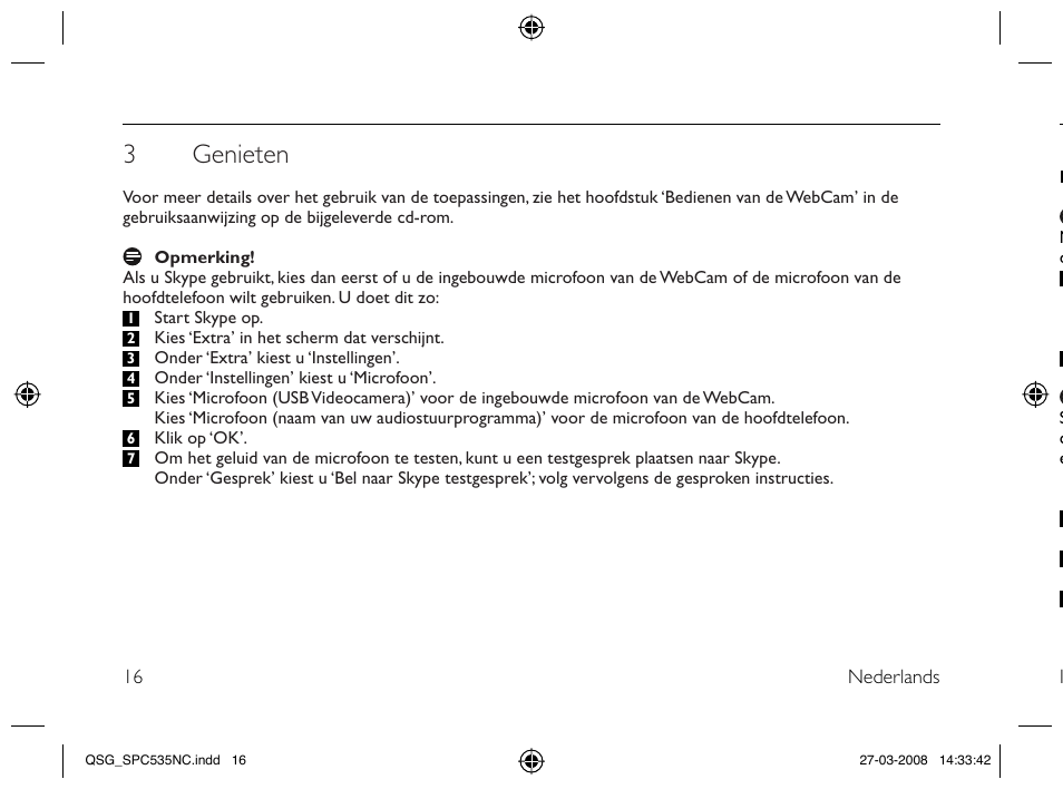 3 genieten | Philips Webcam User Manual | Page 16 / 32