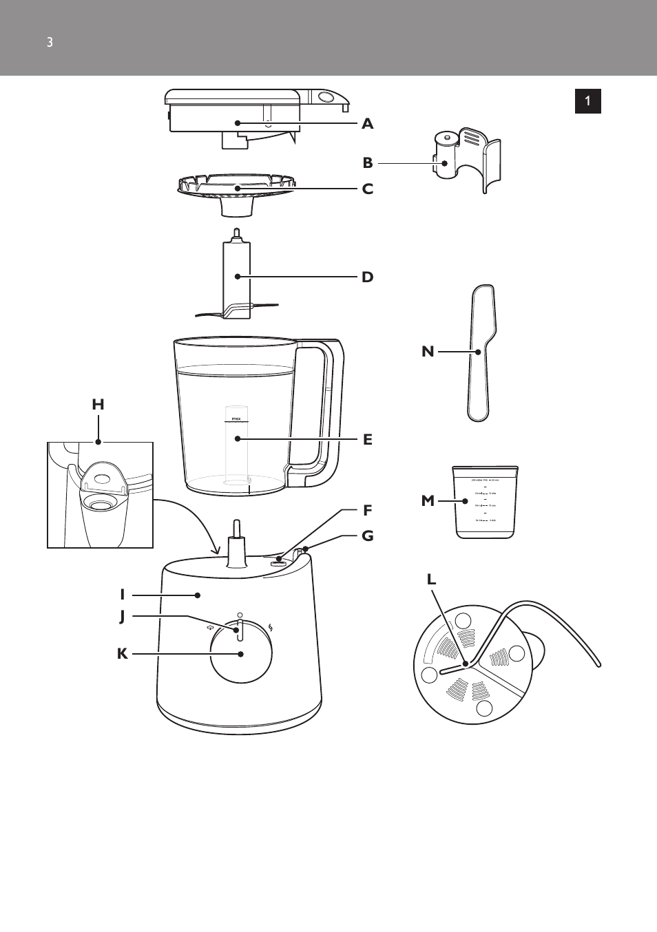 Philips AVENT Kombinierter Dampfgarer und Mixer User Manual | Page 3 / 100