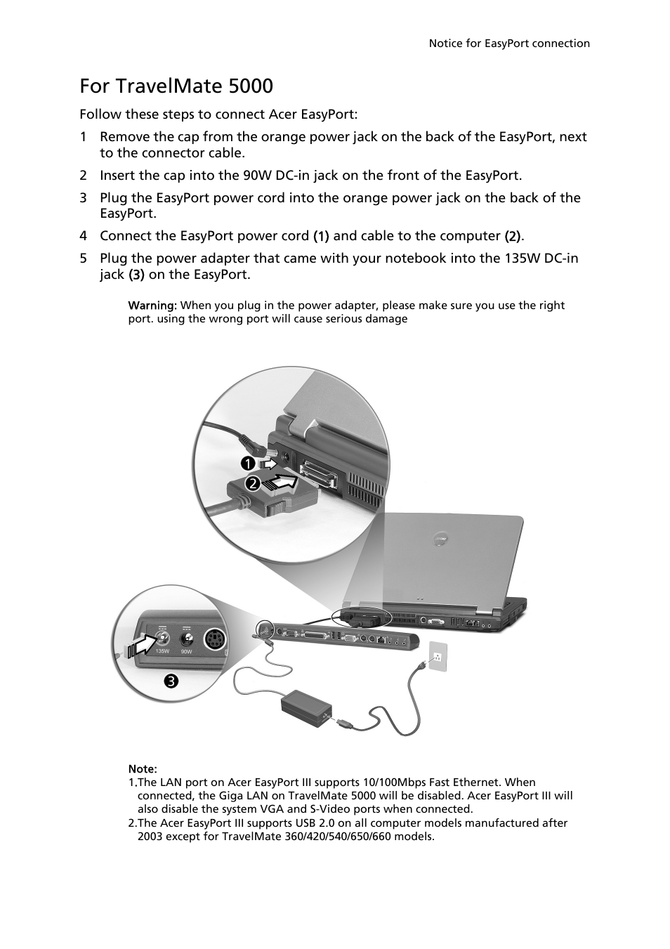 Acer TravelMate 6000 User Manual | 2 pages