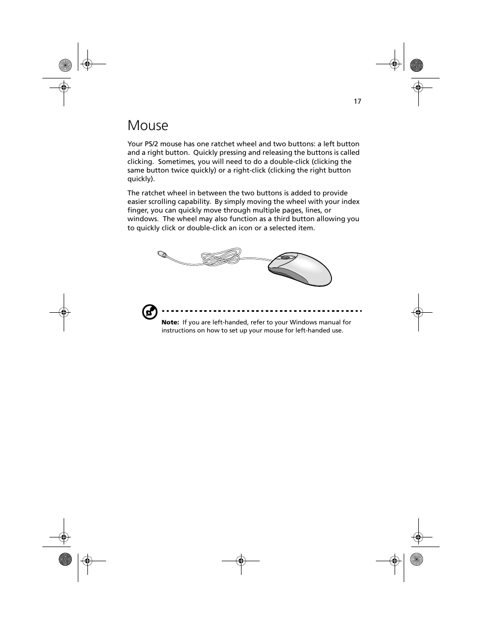 Mouse | Acer Altos G500 User Manual | Page 27 / 124