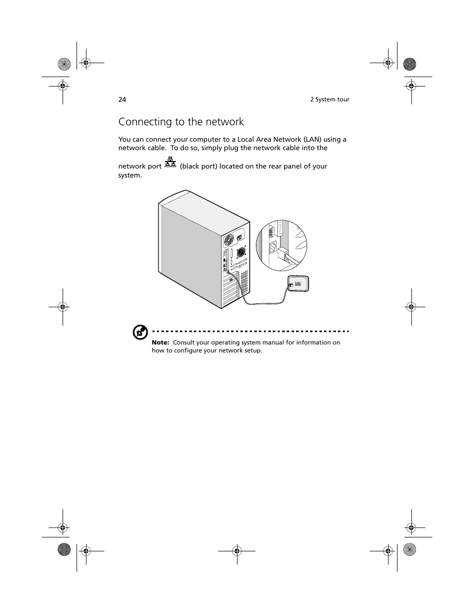 Connecting to the network | Acer Altos G500 User Manual | Page 34 / 124