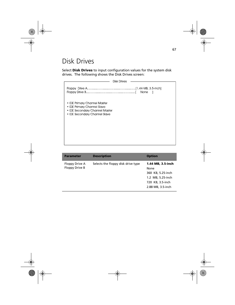 Disk drives | Acer Altos G500 User Manual | Page 77 / 124