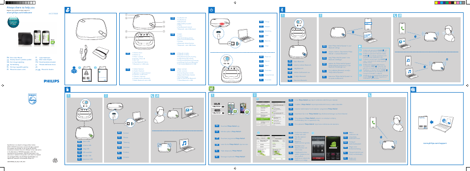 Philips WeCall Bluetooth-Konferenzlautsprecher User Manual | 2 pages