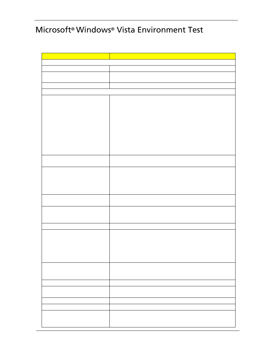 Microsoft, Windows, Vista environment test | Acer 5730Z/5330 User Manual | Page 166 / 172